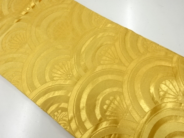 リサイクル　花青海波模様織出し名古屋帯